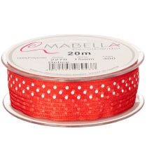 Article Ruban à pois pour emballage cadeau polyvalent en toutes saisons, 1,5 cm de large, 20 m de long