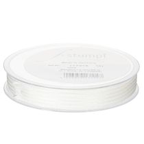 Article Ruban d'organza rayé, ruban cadeau, blanc, 15 mm, 20 m