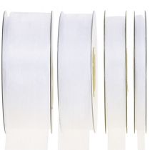 Article Ruban organza ruban cadeau ruban blanc lisière 50m