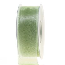 Article Ruban organza vert ruban cadeau lisière vert citron 40mm 50m