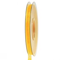 Article Ruban organza ruban cadeau ruban jaune lisière 6mm 50m