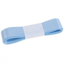 Article Ruban décoratif cadeau bleu clair lisière bleue 25 mm 3 m 10 pièces