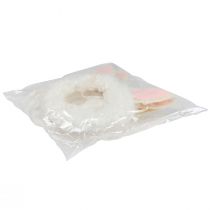 Article Décoration de Pâques anneau décoratif oreilles de lapin décoration de porte blanc Ø13cm 4pcs