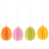 Article Décorations de Pâques suspendues en forme d'œufs, pour une décoration festive dans le salon et le jardin, 8 cm, lot de 8.