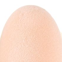 Article Oeufs de Pâques Floqués en Pêche Brun Blanc H6cm 24pcs
