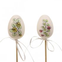 Oeufs de Pâques décoration de Pâques en plastique bouchons végétaux H6cm 12 pièces