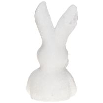 Article Figurine de lapin de Pâques Shabby Chic Lapin Pensif Blanc 11×9×20,5 cm