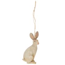 Article Figurine lapin de Pâques à suspendre décoration de Pâques polyrésine H9,5cm 4pcs