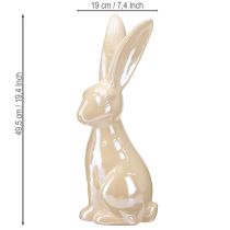 Article Lapin de Pâques Céramique Beige Grande figurine H49,5cm