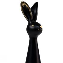 Article Lapin de Pâques noir or Lapin de décoration de Pâques Ø10cm H42cm