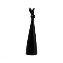 Article Lapin de Pâques noir or Lapin de décoration de Pâques Ø7cm H27,5cm