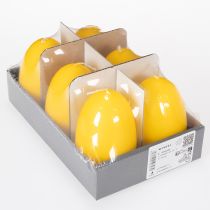 Article Bougie en forme d'œuf de Pâques pour décorer votre salon, un accessoire attrayant et idéal pour Pâques, 9 cm de diamètre, 20 cm de hauteur, lot de 6.