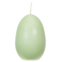 Article Bougies de Pâques en forme d'œuf, vertes, 9 cm, 20 cm de hauteur, lot de 6
