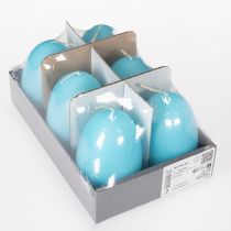 Article Bougie œuf de Pâques - Idée de décoration festive pour une joyeuse célébration de Pâques - 9 cm - 20 cm de hauteur - Lot de 6