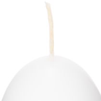Article Bougies en forme d'œuf de Pâques, bougies spéciales pour Pâques, blanches, 9 cm, lot de 6