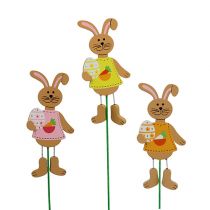 Article Plug de Pâques lapins avec oeuf 12cm L29cm 15 pcs