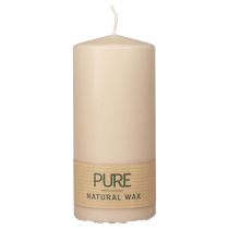 Bougie pilier PURE beige Bougies Wenzel 130/60mm