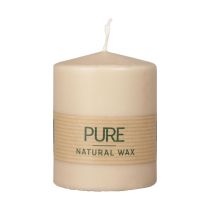 Bougie pilier PURE Beige Wenzel Candles Marron clair 90/70mm