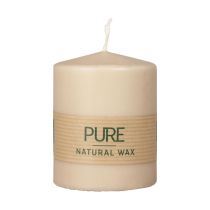 Article Bougie pilier PURE Beige Wenzel Candles Marron clair 90/70mm
