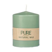 Bougie pilier PURE bougies Wenzel vert émeraude 90/70mm