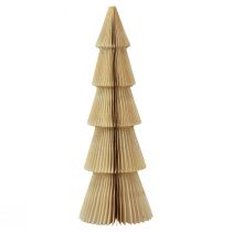 Papier sapin de Noël en papier sapin de Noël crème, doré H60cm