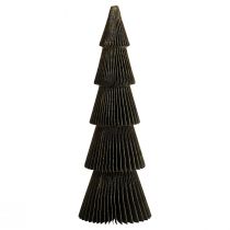 Article Sapin de Noël en Papier Sapin Petit Noir H30cm