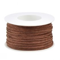 Fil de papier artisanal fil enroulé marron Ø2mm 100m