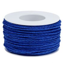 Cordon papier fil enroulé Ø2mm 100m bleu