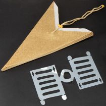 Article Étoile de Noël en papier doré 60 cm avec option d’éclairage