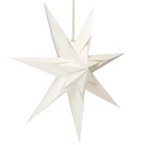 Article Étoiles en papier style scandinave, étoile de Noël crème et blanc, 45 cm, lot de 3