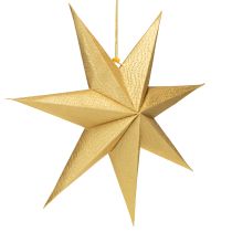 Article Étoile en papier doré 45 cm pour décoration de Noël et de l'Avent
