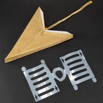 Article Étoile en papier doré 45 cm pour décoration de Noël et de l'Avent