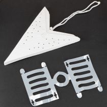 Article Étoile en papier blanche 45 cm avec perforations pour décoration lumineuse de Noël