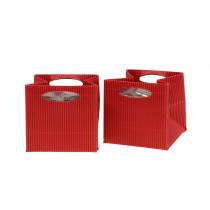 Article Pot de fleurs en sac en papier rouge 10,5 cm 12 pcs