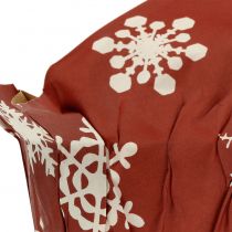 Pots en papier avec flocons de neige rouge, blanc Ø7cm 12pcs