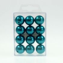 Article Perles décoratives Ø2cm turquoise 12 pcs