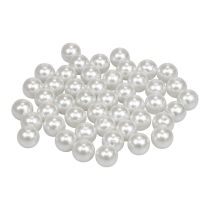 Perles décoratives à enfiler perles artisanales blanches 12mm 300g