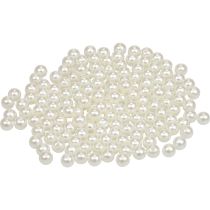 Perles à enfiler perles artisanales blanc crème 8mm 300g