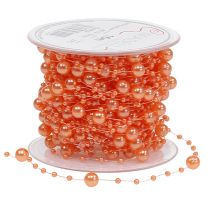 Collier de perles orange 6 mm 15 m