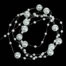 Collier de perles blanches Ø3 - 8mm L3m