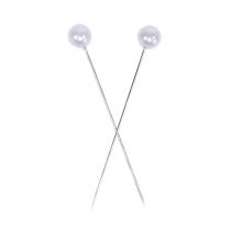 Epingles tête perle blanches Ø8mm L65mm 55p
