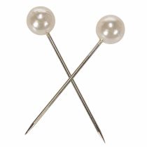 Article Épingles décoratives perles champagne Ø15 mm 75 mm - Lot de 10