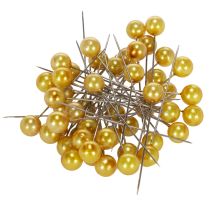 Article Épingles décoratives à tête dorée Ø10mm 60mm - Lot de 50