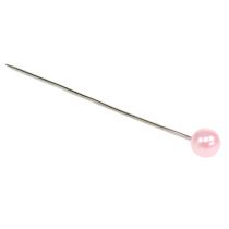 Epingles tête perle rose Ø4mm 4cm 150p