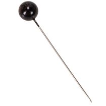 Article Épingles décoratives à tête perlée noire Ø10 mm, longueur 60 mm, boîte de 50