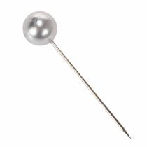Article Épingles décoratives argentées avec tête perle Ø20mm, 90mm, lot de 6