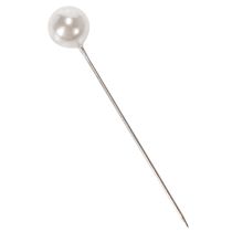 Article Épingles à tête perlée blanches Ø10 mm x 60 mm – Lot de 50