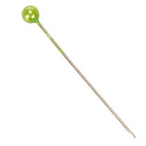 Article Épingles à fleurs à tête de perle verte, usage polyvalent, Ø 4 mm, 40 mm, 150 pièces