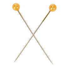 Article Aiguilles à têtes perlées orange 4 mm x 40 mm pour compositions florales, lot de 150 pièces