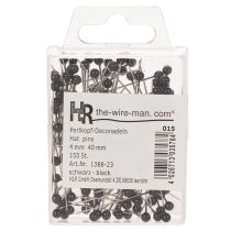 Article Épingles à Tête Noire Floristiques Ø4 mm 40 mm 150 Pièces